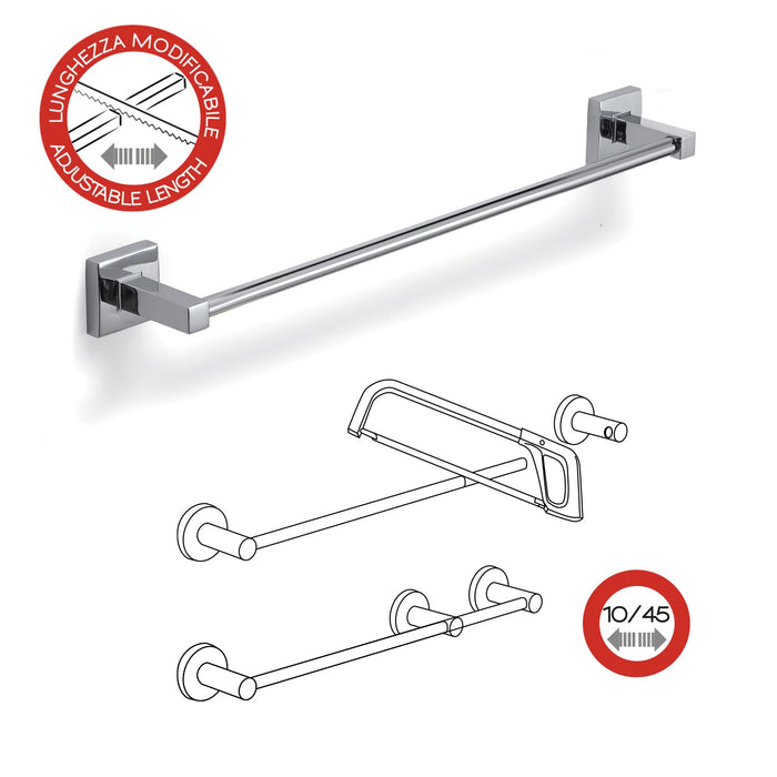 GEDY OI214513000 OLIMPO Toallero 45 cm Cromo