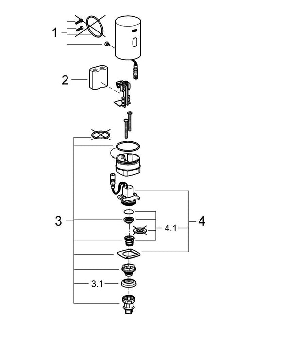 GROHE 27 524 001 TEMPESTA Barra de ducha de 90 cm Cromo