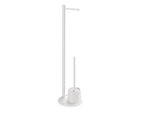 GEDY MM320200000 Column Toilet Paper Holder + Toilet Brush G-Mammolo White