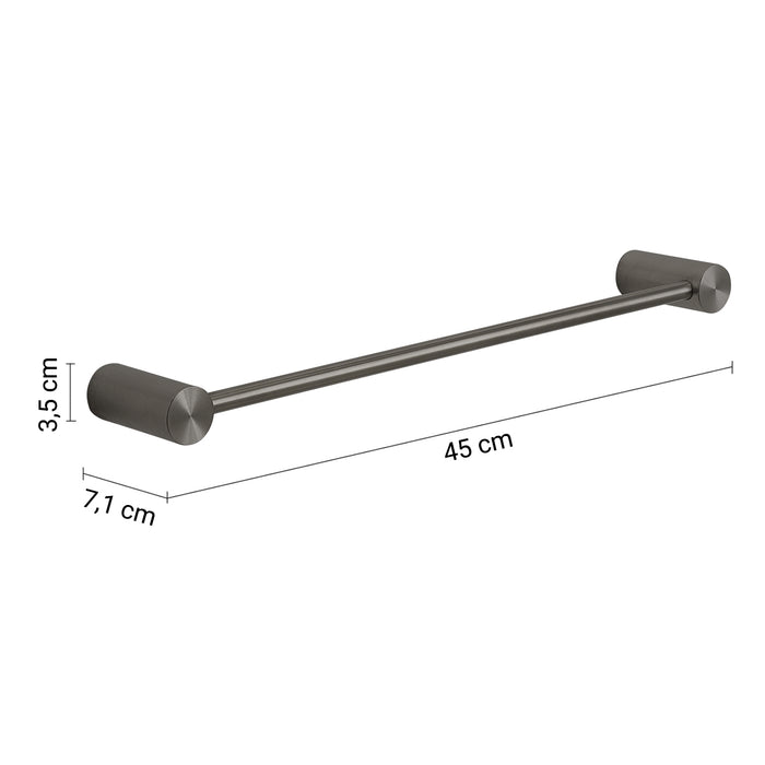 GEDY AN214581100 ANDE Toallero 45 cm gun metal