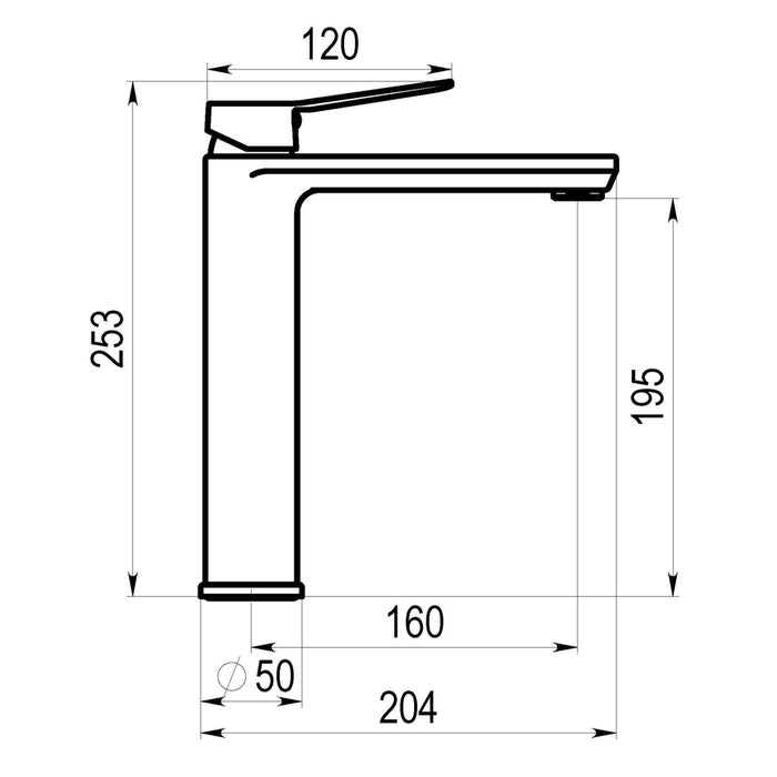PRESTO 7205500 Dalma lavabo alto Cromo