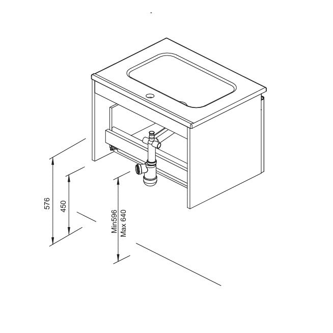ROYO VORA Mueble 1C+Lavabo Cairo Habana Mate