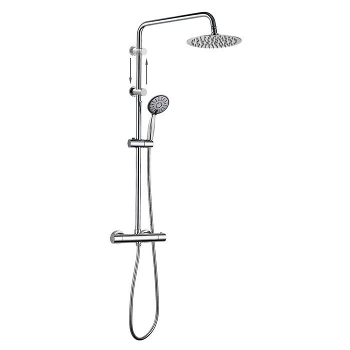 LLAVISAN L129924 Rapid Adjustable Thermostatic Column Chrome 77-135 Cm