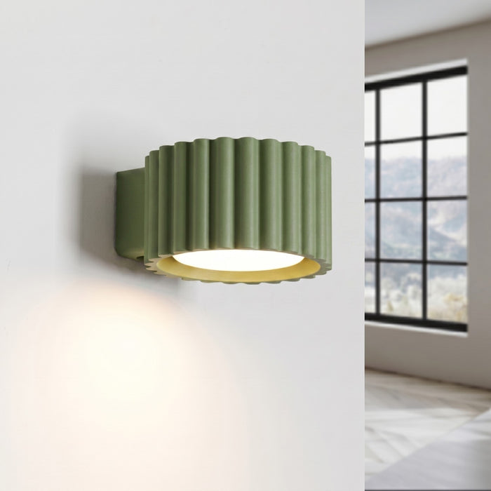 SOLLUX SL.2615 Aplique de pared AURA verde oliva Gx53