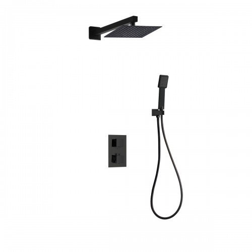 LLUVIBATH AR23A05 ARTEMIS Wall Mounted Thermostatic Shower Set Matte Black