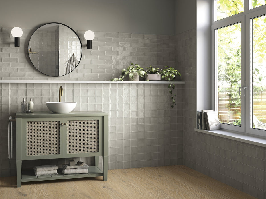 CARMEN A039199 SEVILLE GREY 10x10 Azulejo Esmaltado