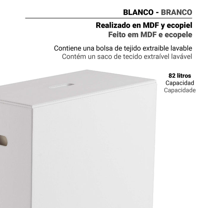 GEDY 10370200000 LUXURY White Laundry Basket