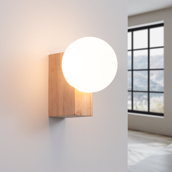 SOLLUX SL.1682 Aplique BULBO madera natural madera natural/blanco