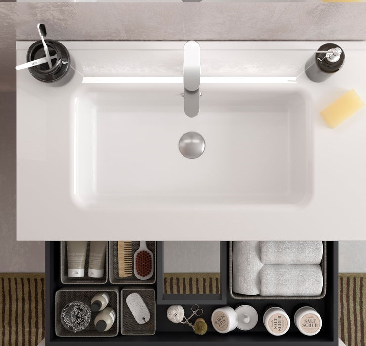 SALGAR BEQUIA Mueble de Baño con Lavabo Color Roble África