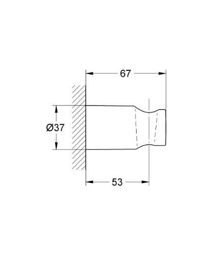 GROHE 27 056 000 Fixed wall mount