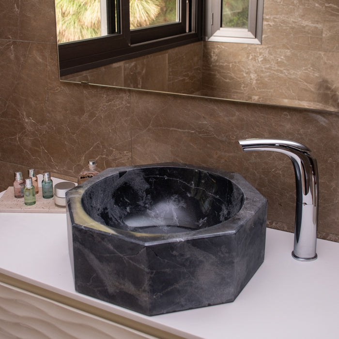 FORZINI FZ-BK/JB-MB-113 TIBERINUS Lavabo de mármol Negro