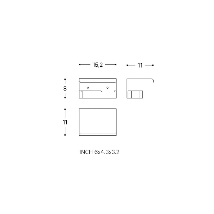 COSMIC 2690159 LINEB+ Roll Holder With Chrome Cover