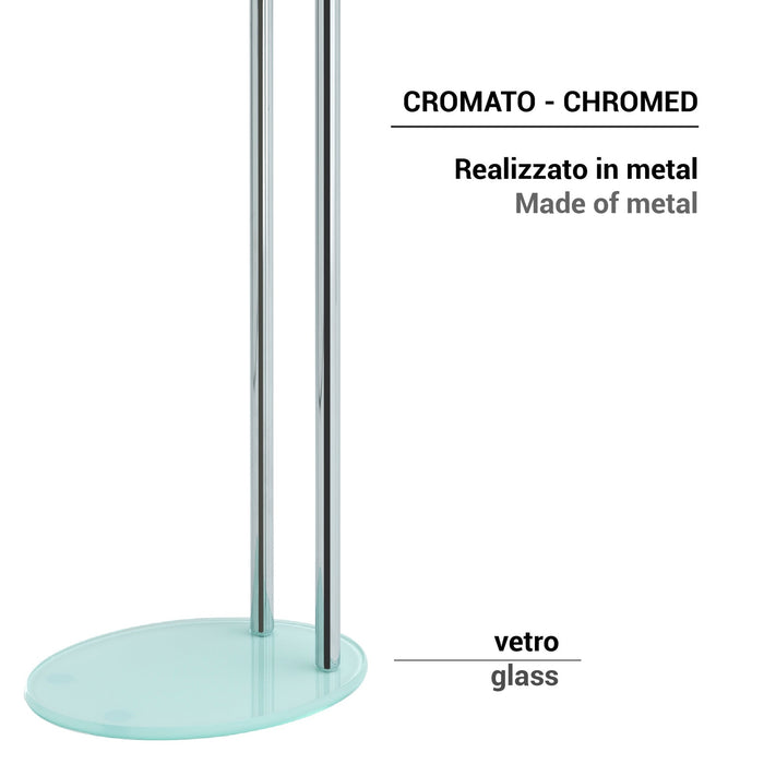 GEDY 12311300000 GOLIA Towel Rack and Free-Standing Chrome Column