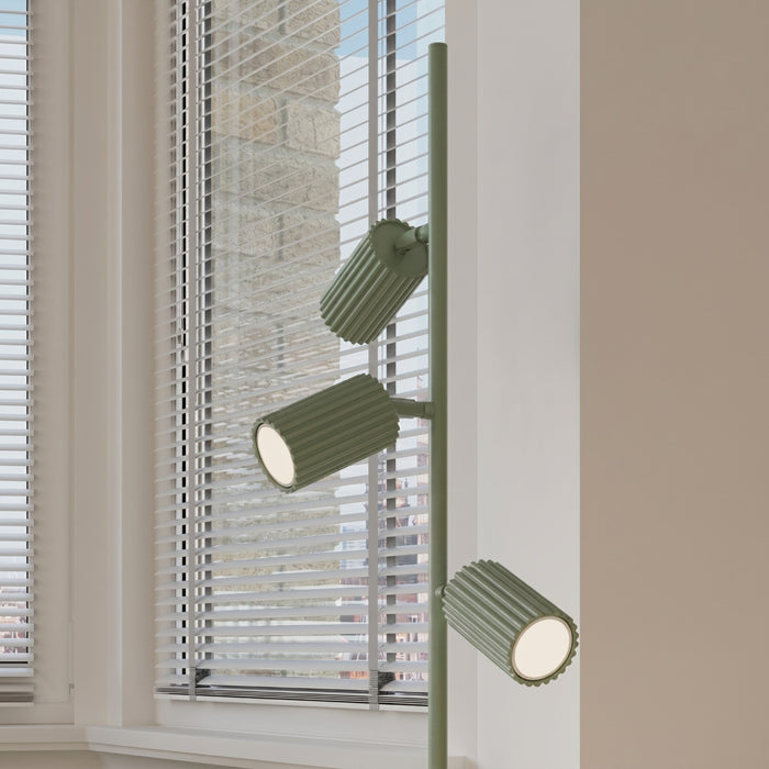 SOLLUX SL.2026 Lámpara de pie KARBON 3 verde oliva
