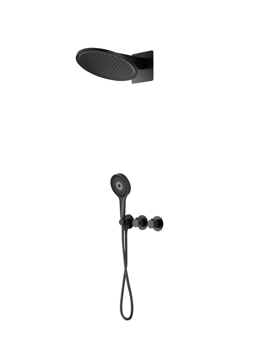 IMEX GTB066/NG BOLONIA Termostatico Conjunto Empotrado Negro