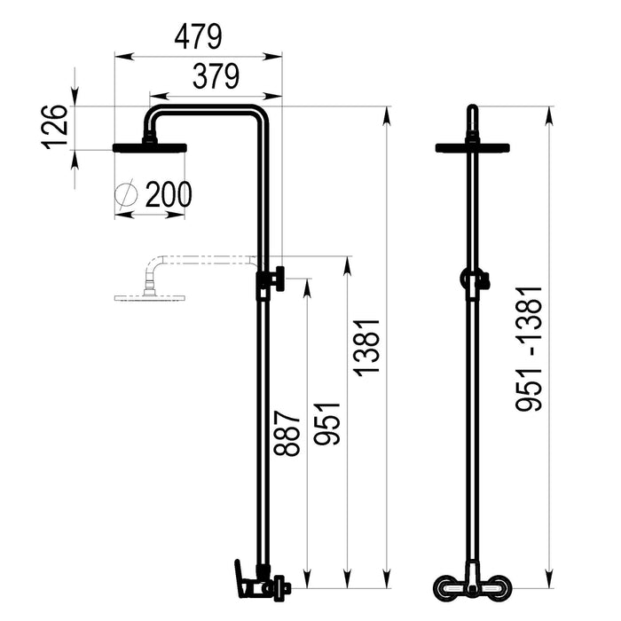 PRESTO 71250150 Columna de ducha mezcladora Cromo