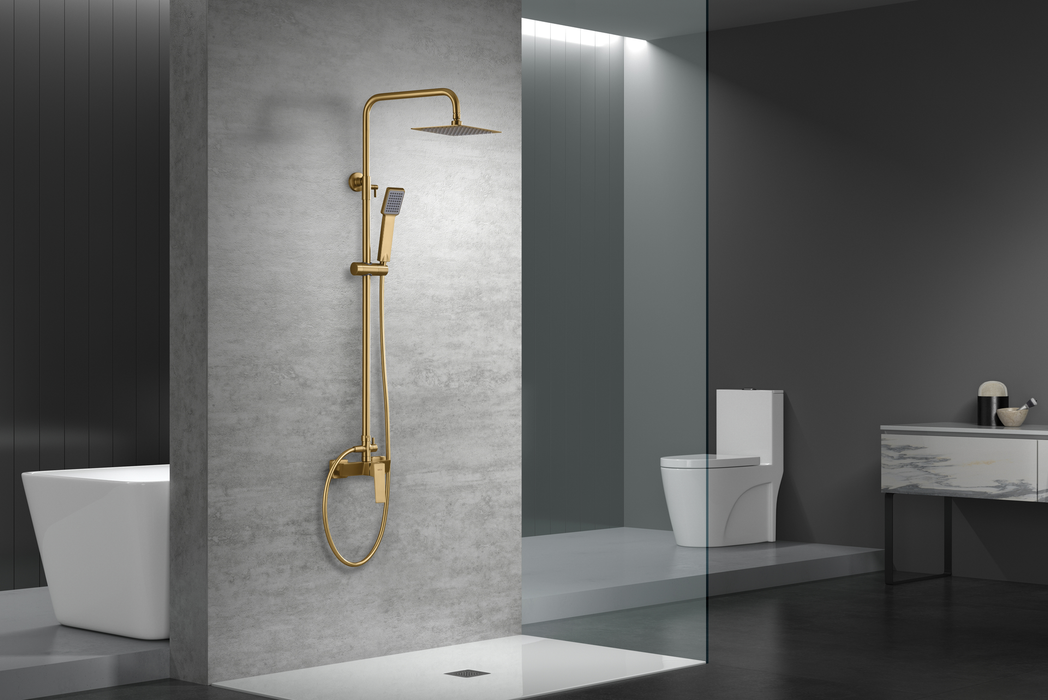 IMEX BDAR025/OC ART Shower Set Single Lever Brushed Gold