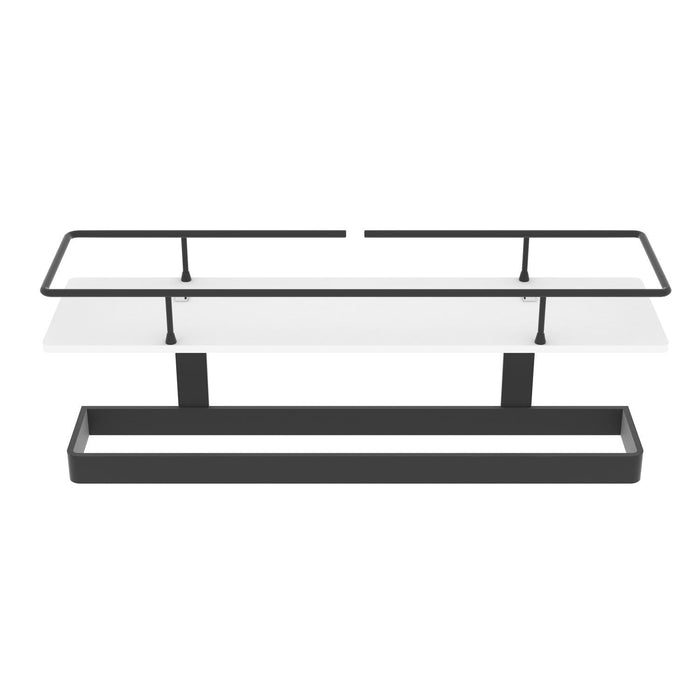 BELTRAN 10923 TURIN Shelf with Towel Bar with Guard Black/White