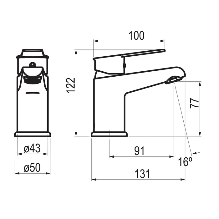 PRESTO 712500E Albos lavabo Cromo