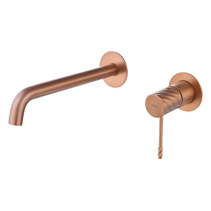 IMEX GLB063/ORC BLESS-PALAU Monomando Lavabo Empotrado Oro Rosa Cepillado