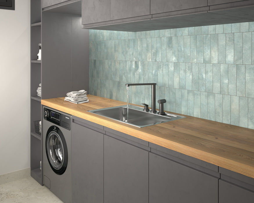 DUNE GREENLAND TEAL GLOSS 6,4x22,3 Porcelánico Esmaltado