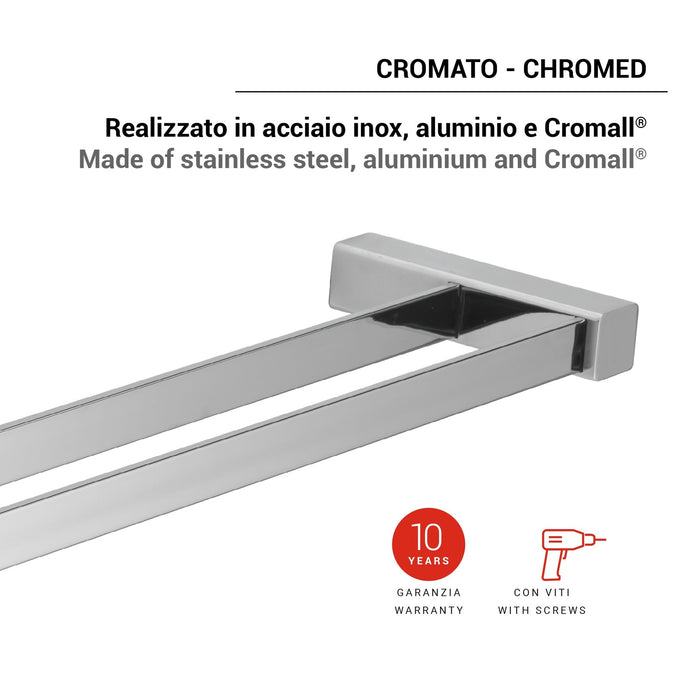 GEDY SG225513000 SPLUGA Toallero Doble Cromo