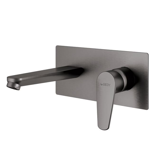GEDY MXCO0781000 COMO Grifo de pared para lavabo gun metal