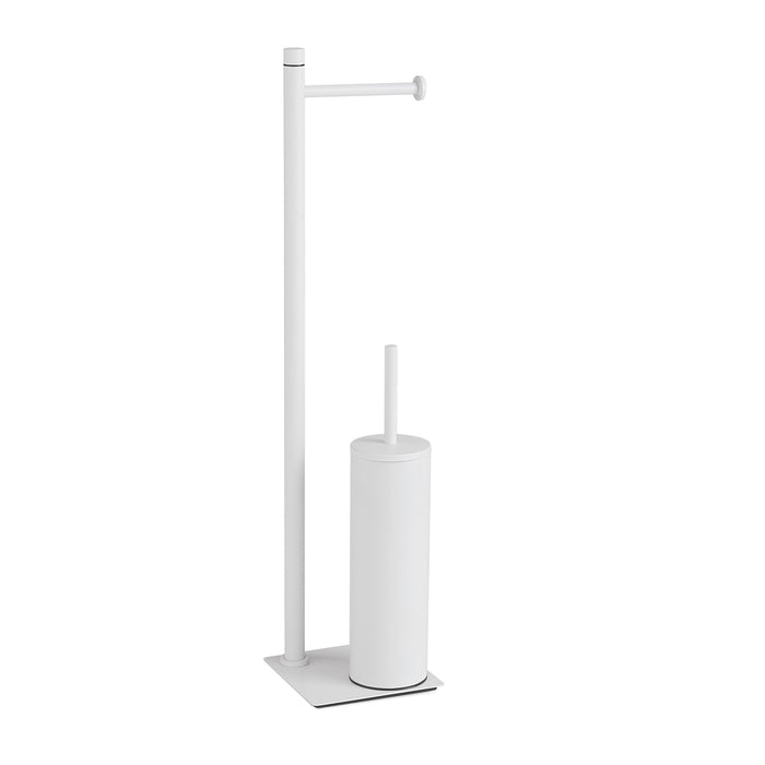 GEDY TR320200000 TRILLY Columna de pie con portarrollos y escobillero blanco mate
