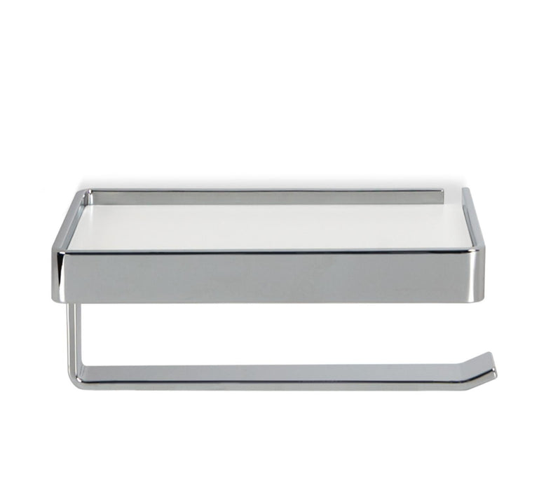 BELTRAN 11508 TURIN Portarrollo Doble Sin Defensa Cromo/Blanco