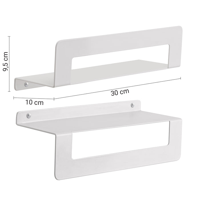 GEDY 20190230000 CLEO Estante toallero 30 cm blanco mate