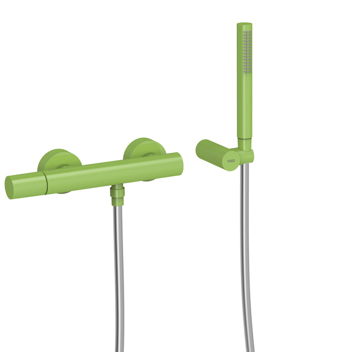 TRES 26116701TVE STUDY Grifo Monomando Mural Ducha Verde