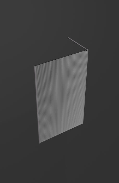 SB_X SCREEN WAVES Mampara Fijo Ducha 8 MM Black Gun Metal Vidrio Acanalado