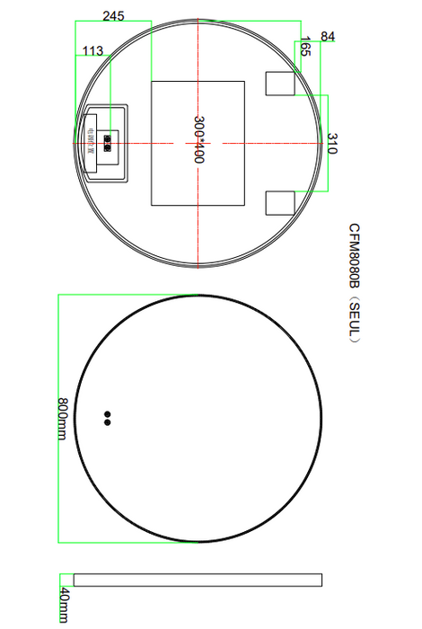 AQUORE SEÚL Espejo Marco Metálico