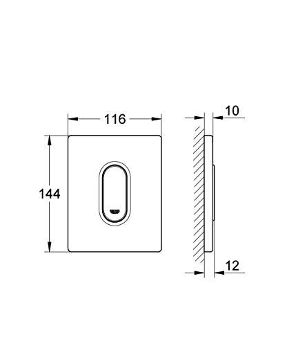 GROHE 38 857 000 ARENA COSMOPOLITAN Escudo Cromo