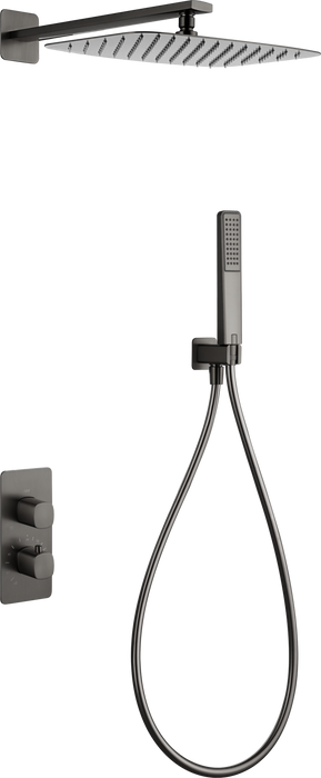 IMEX GTT064/BGM TOSCANA-AREZZO Termostatico Conjunto Empotrado Black Gun Metal
