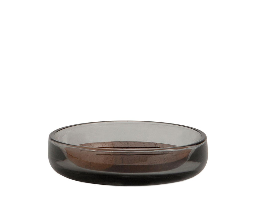 ANDREA HOUSE BA73071 Jabonera Cristal Gris Y Acacia