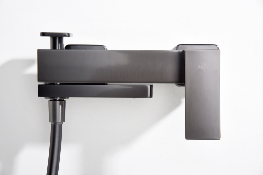 IMEX BDP048-4BGM PISA Kit Baño / Ducha Monomando Black Gun Metal