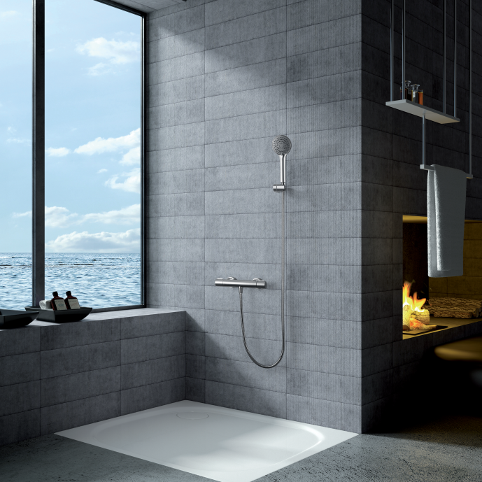 IMEX BTK017-5ECO ECO-KENT Grifo Ducha Termostático Con Equipo de Ducha Cromo