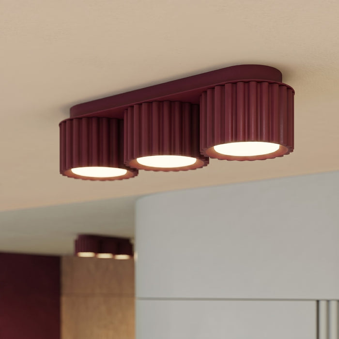 SOLLUX SL.2636 Plafón AURA 3 burdeos Gx53