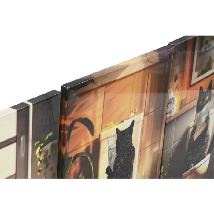 ARCOBAÑ FCUAGATOS  Cuadro Lienzo Baño Gatos