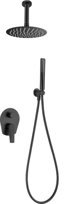 IMEX GPP057/NG PAROS Conjunto Ducha Monomando Empotrado Paros Negro Mate