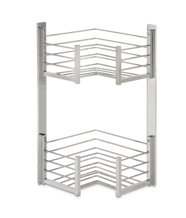 BELTRAN 4020 DELUXE Double Corner Soap Dish L Chrome Screw Mount