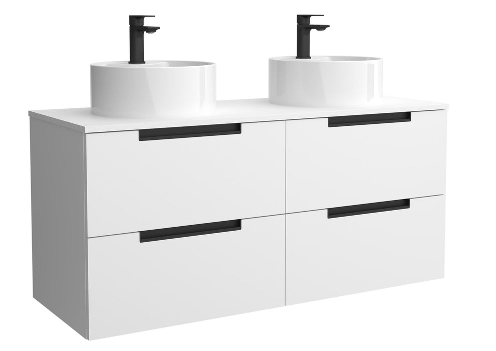 SALGAR 122012 LENI Mueble+Lavabo LISBOA 2 Senos 140cm Blanco Mate