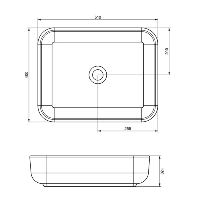 VISOBATH 80847 IRIA Lavabo Sobreencimera 46x36x13 Blanco