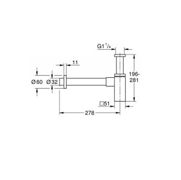 GROHE 40 564 000 Washbasin siphon