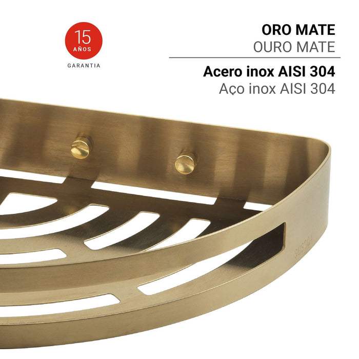 GEDY 24798800000 NERVA Sponge Holder Matte Gold