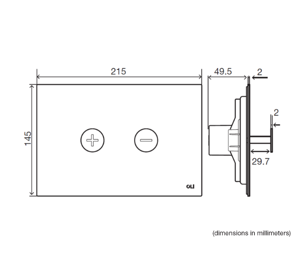 OLI 046199 TRUMPET Pulsador Inox Pulido