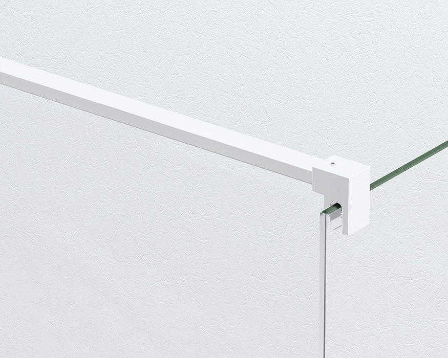 BATHME SANDRA CENTRO Mampara Ducha Fijo Blanco Mate Transparente