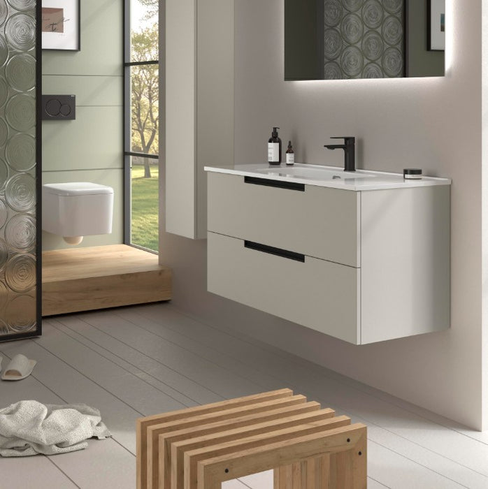 SALGAR LENI Mueble de Baño con Lavabo Color Gris Mate