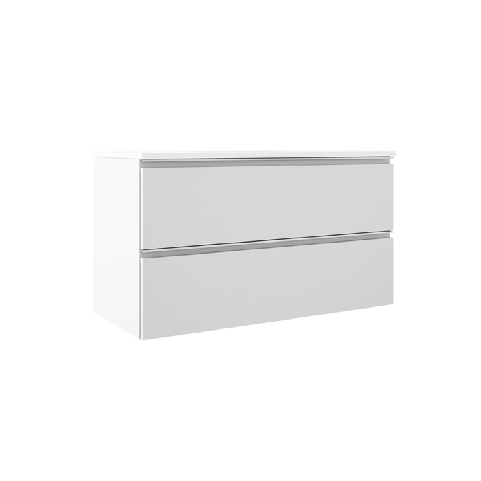 VISOBATH GRANADA Mueble de Baño con Lavabo Suspendido 2 Cajones Blanco Mate